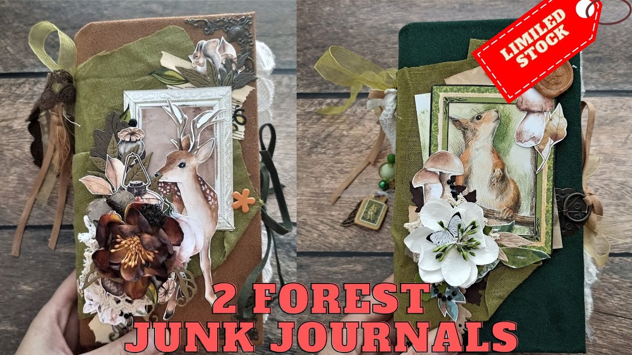 [IN STOCK 2023]🌿 Forest junk journal for sale Handmade mushrooms and fall journal Available online