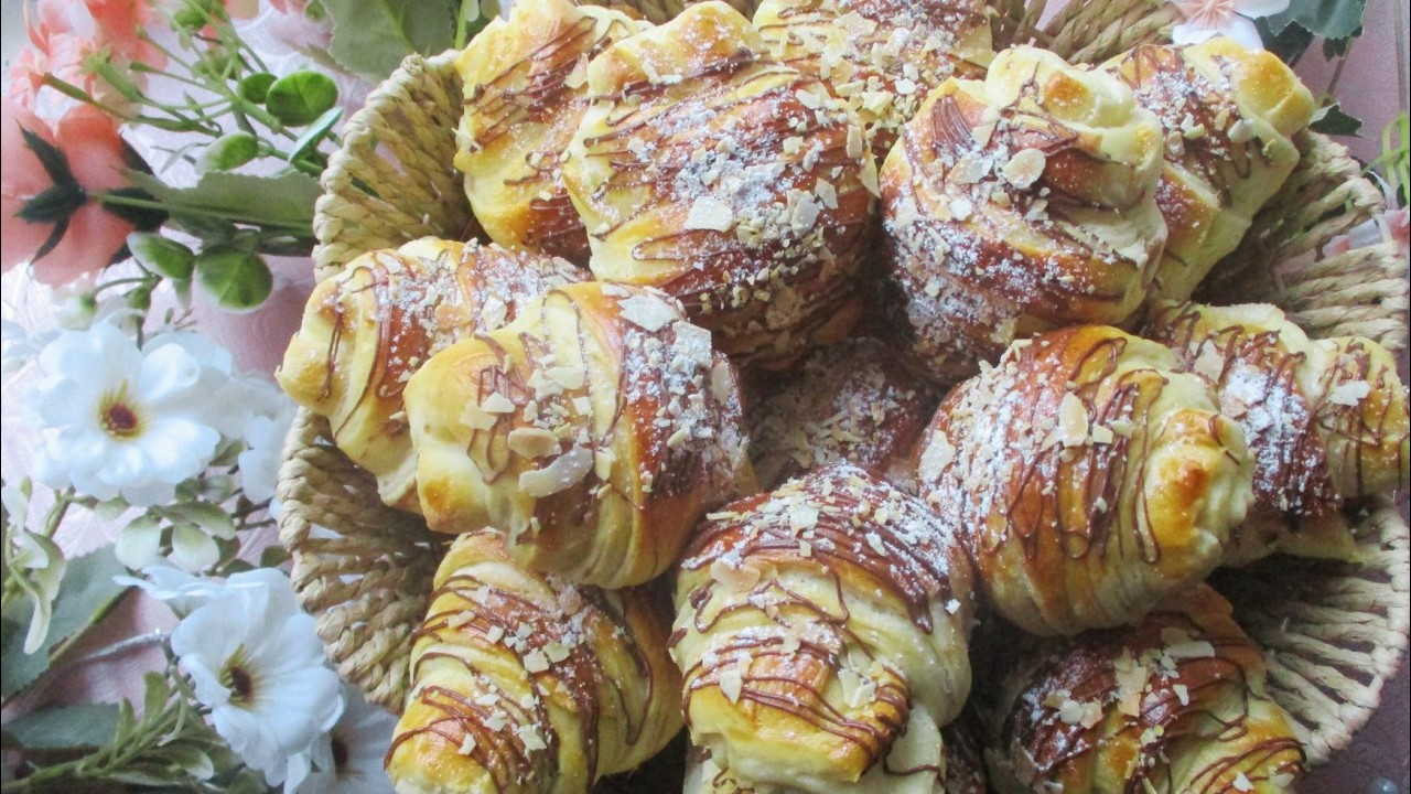 Кифлички с шоколад