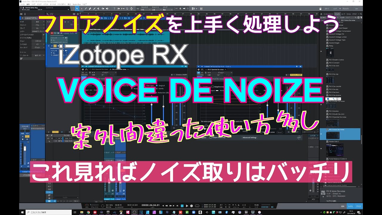 iZotope 【Voice De Noize】徹底解説　もうノイズ処理はバッチリ！