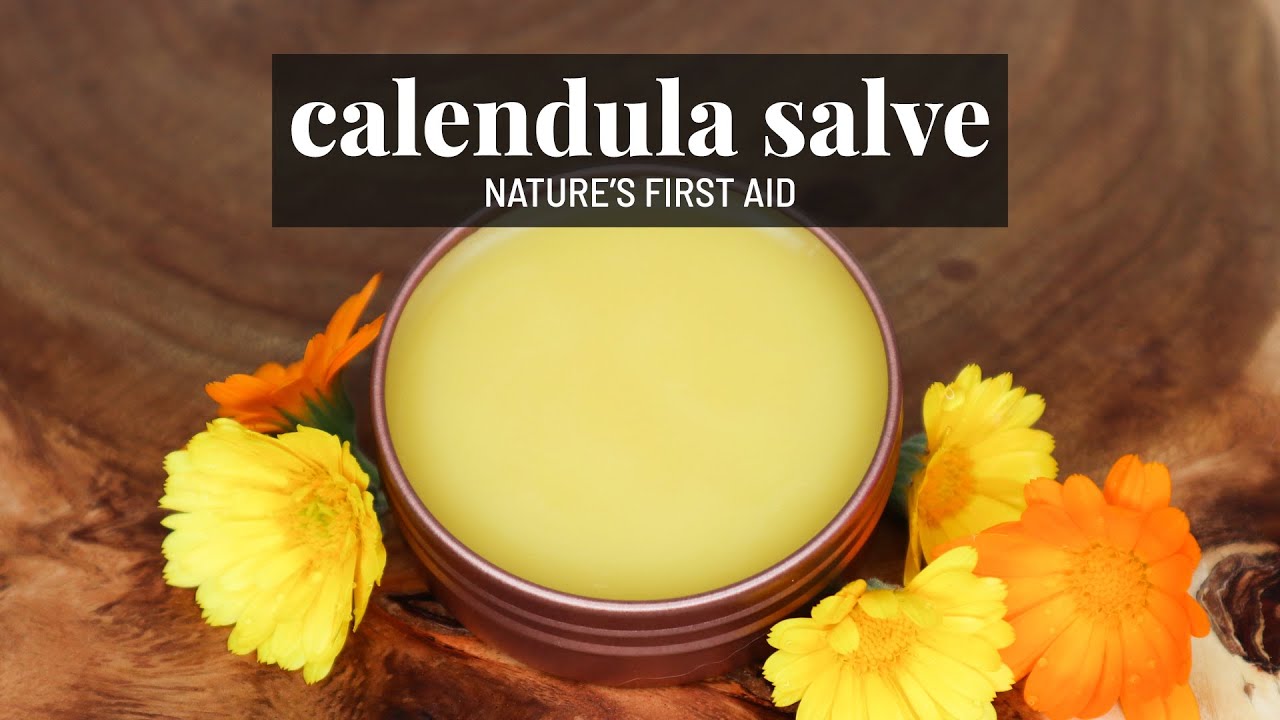 Мазь из календулы своими руками 🌼 Натуральное лечебное средство для кожи при порезах, ожогах и эк...