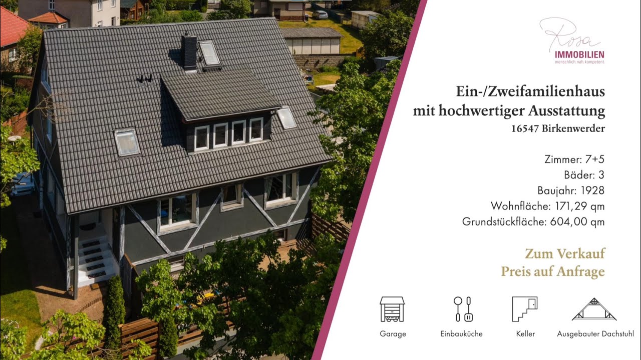 Großzügiges Ein- bis Zweifamilienhaus in Birkenwerder: 360°-Besichtigung