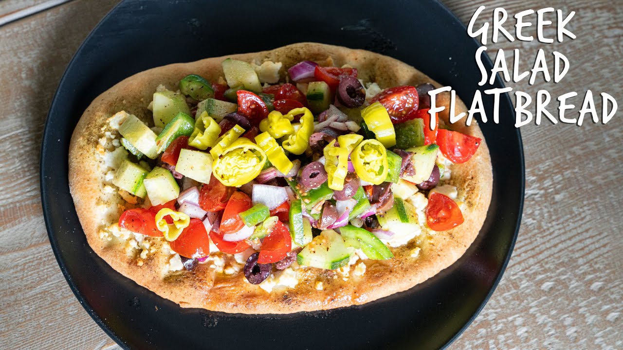 Nikki's Greek Salad flatbread