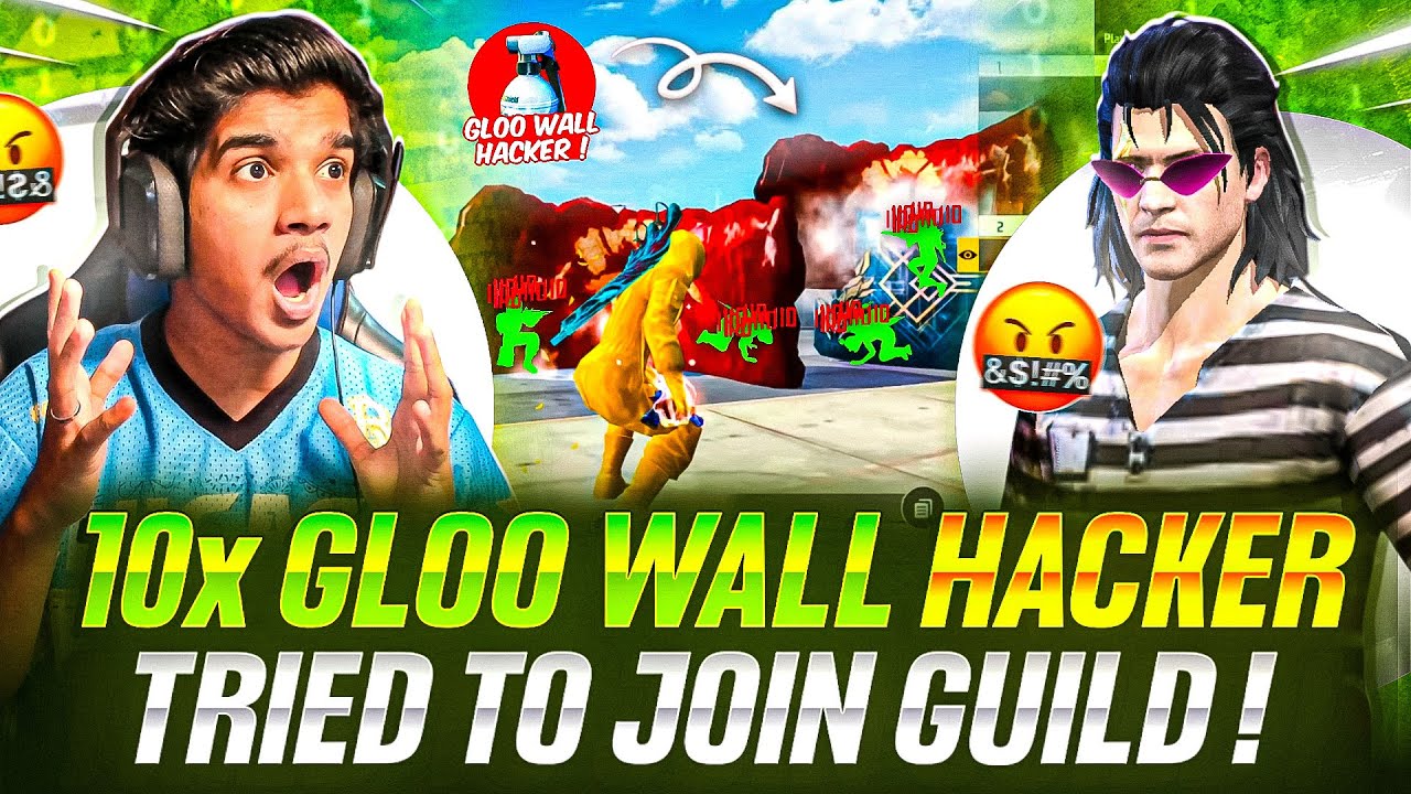 10x 👽 GLOO WALL HACKER 😱 | TRIED TO JOIN MY GUILD 🤬 | 1 vs 4 🔥 | FREE FIRE IN TELUGU #dfg #freefire