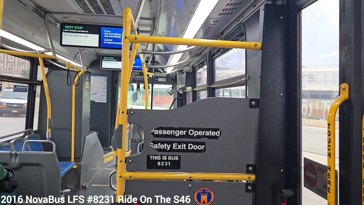 MTA NYCT Bus: 2016 NovaBus LFS #8231 Ride On The S46