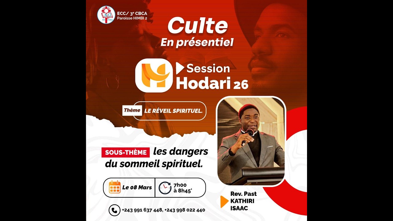 HODARI26 - Culte du 8 mars 2026 (Live) à la CBCA Himbi 2 / Béthanie