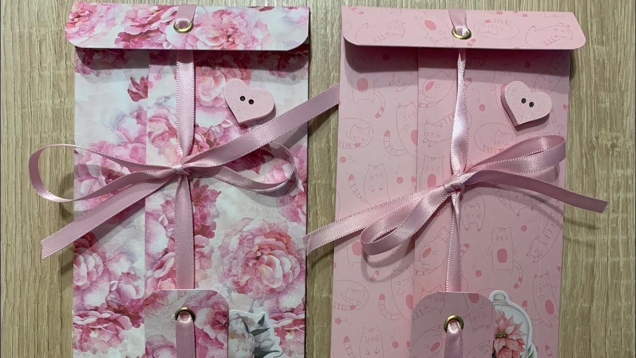 Tuto Pochette originale Action Facile 💝 ATC St Valentin 💝💙🦋|198 #scrap #tuto #facile #pochette