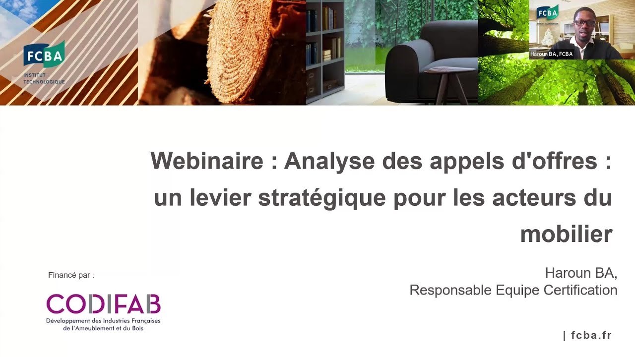 Webinaire - Analyse des appels offres : un levier stratégique pour les acteurs du mobilier