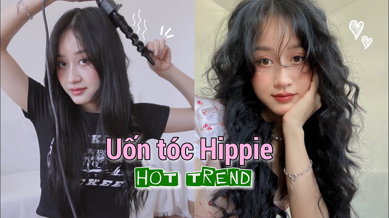 CÁCH UỐN TÓC XOĂN HIPPIE sóng nhỏ xù mì cho tóc vừa và mỏng tại nhà | HOW TO CURL HIPPIE HAIR