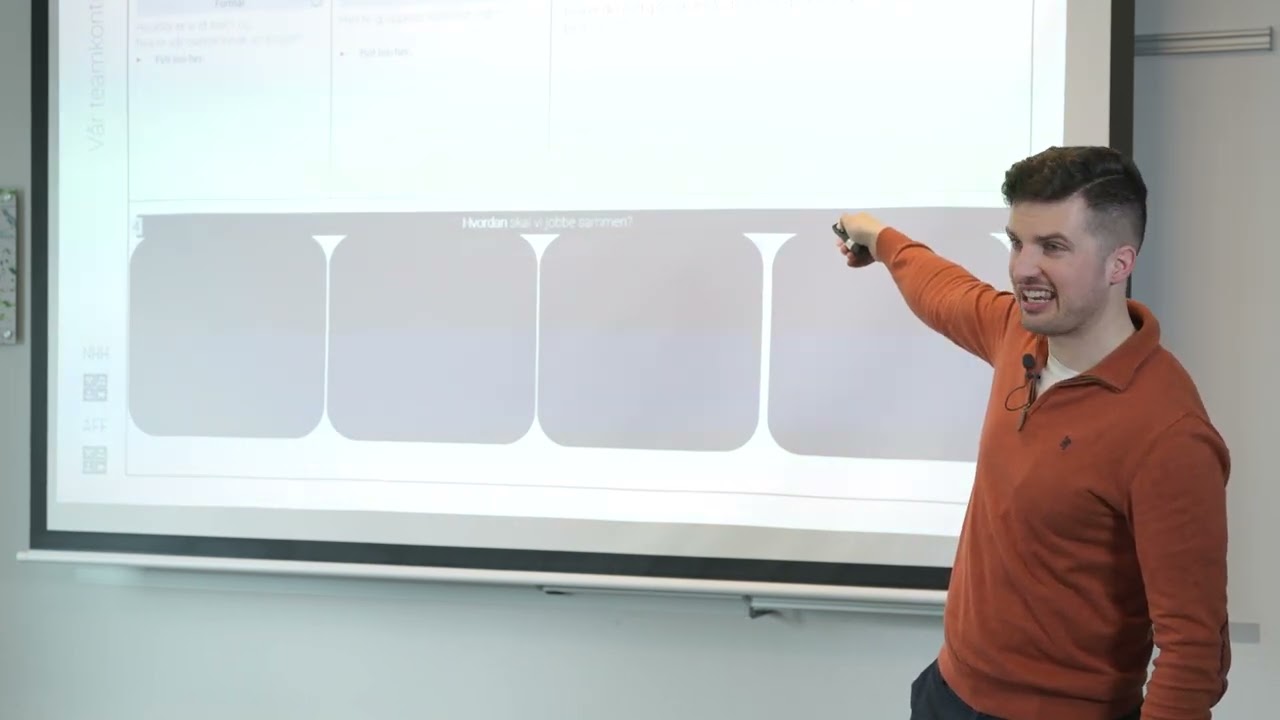 Kristoffer Fure presenterer rammeverket Start Smart for effektiv teamutvikling