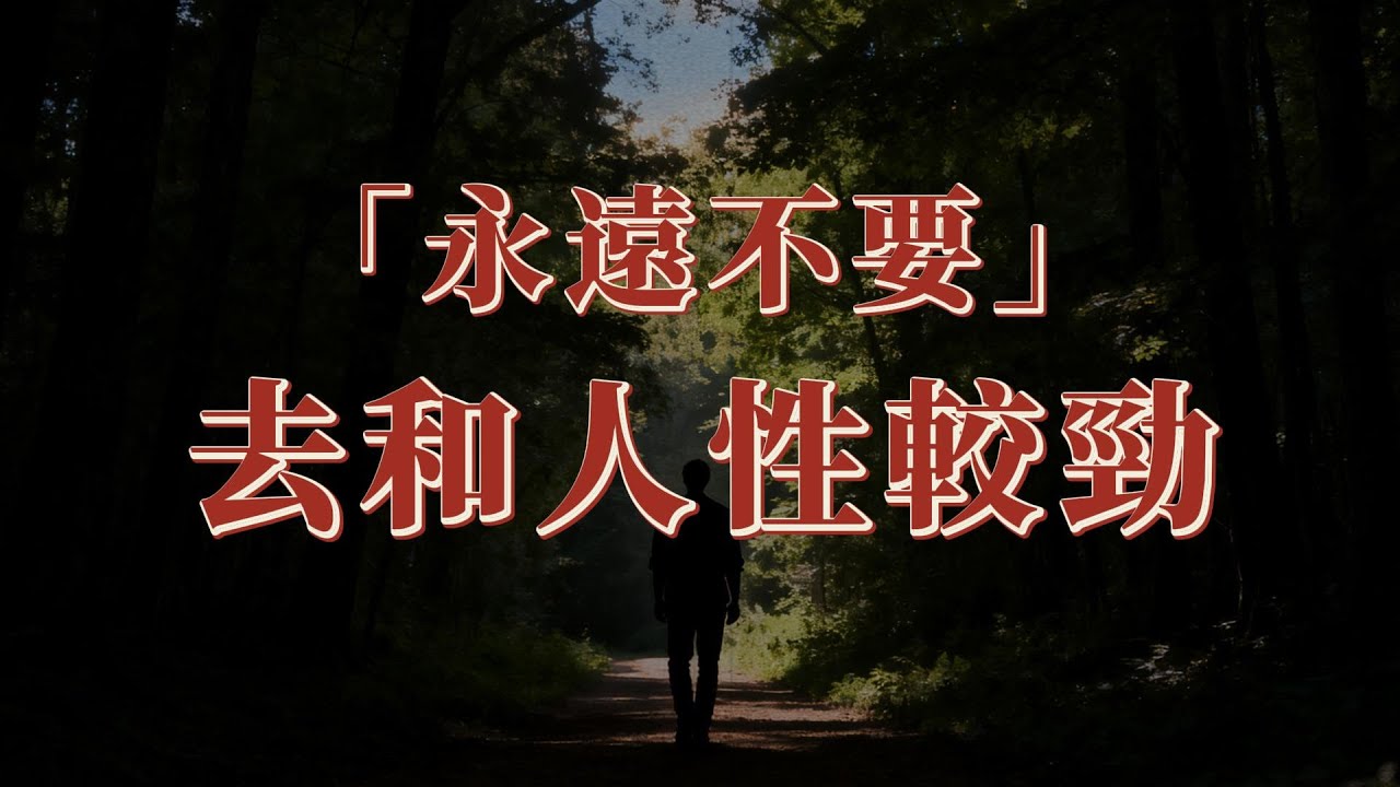 【深度內容】永遠不要和人性較勁