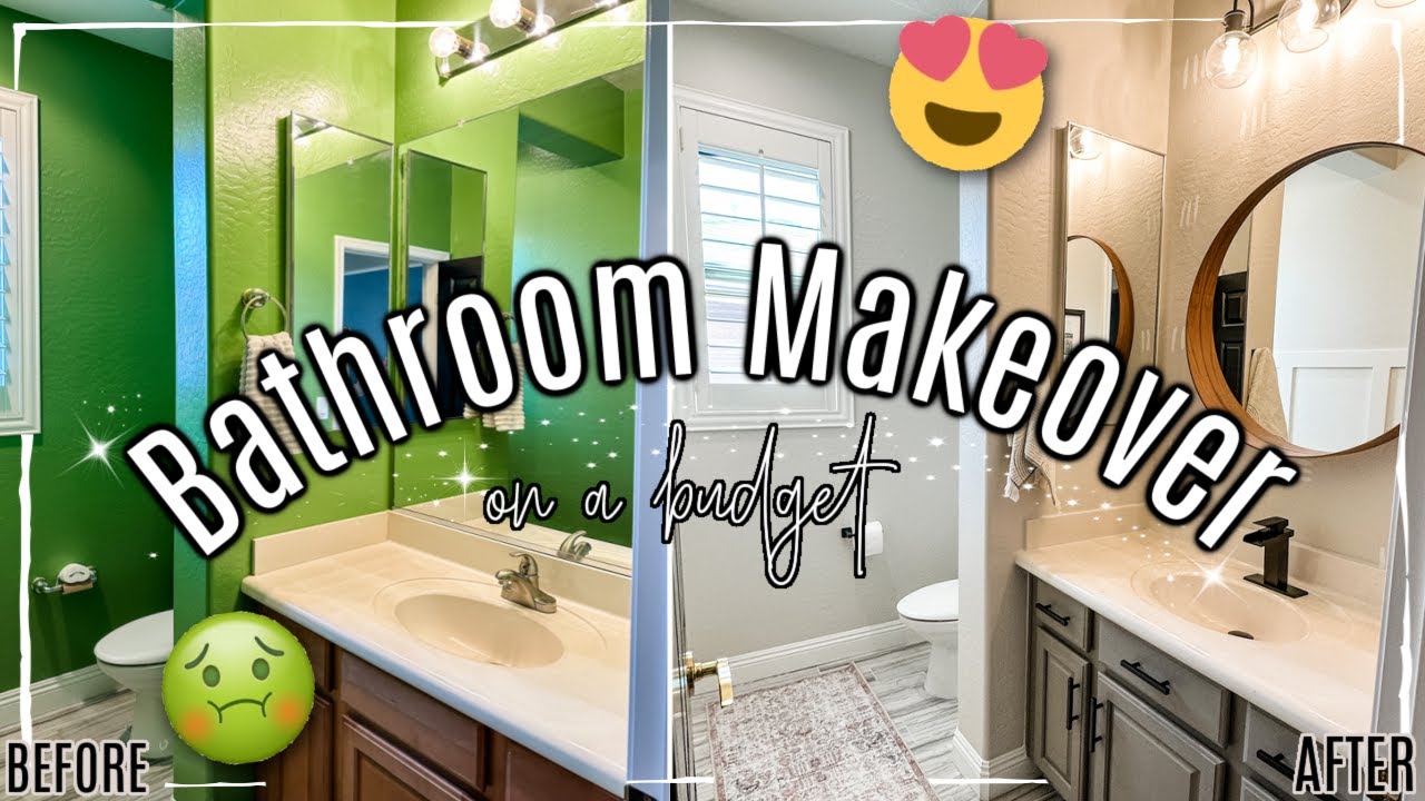 DIY SMALL BATHROOM MAKEOVER on a BUDGET 2023 :: Budget Bathroom Remodel