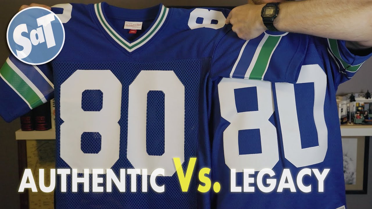 WHICH NFL THROWBACK JERSEY IS BEST? | Mitchell & Ness NFL Authentic Vs. Legacy Seahawks Jersey
