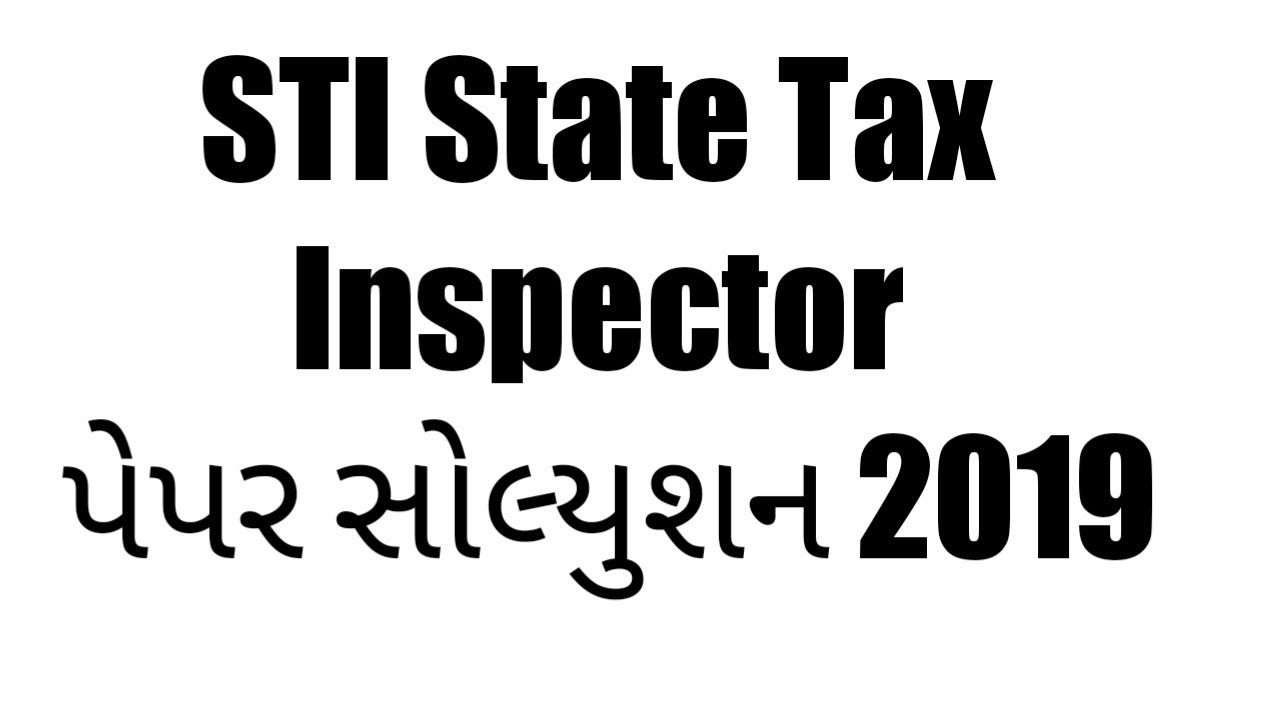STI - State Tax Inspector Paper Solution