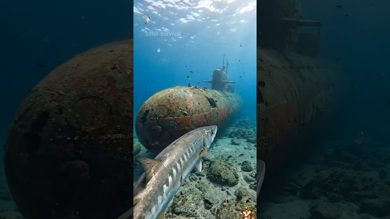 Fish POV: Inside an Abandoned Cold War Submarine 🐟 #DeepSea #Military