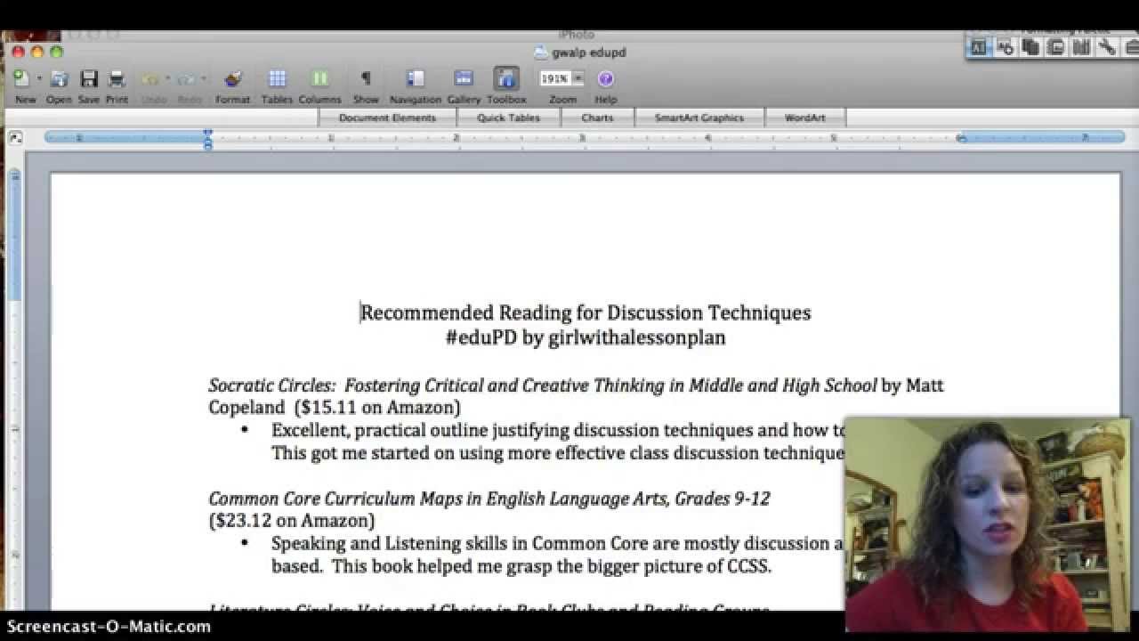 Discussion Techniques with girlwithalessonplan
