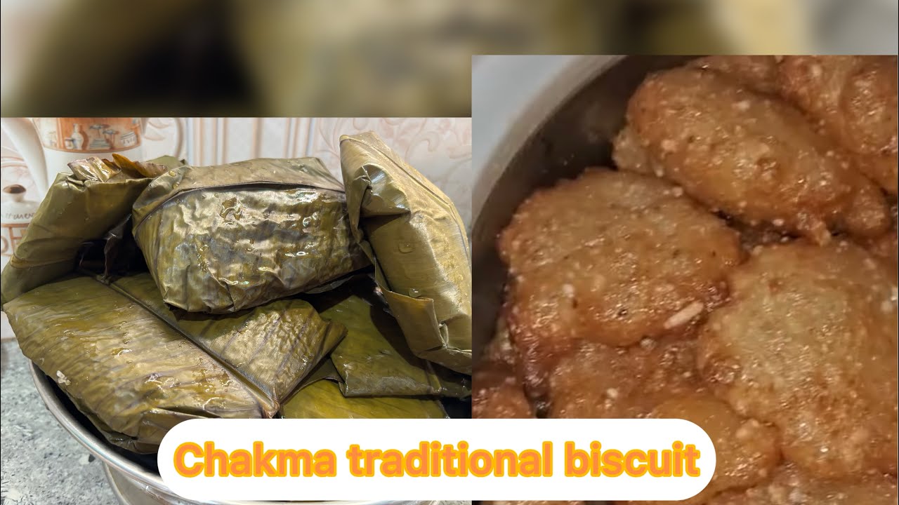 Making Chakma Biscuit With Stickyrice Mixed with Banana