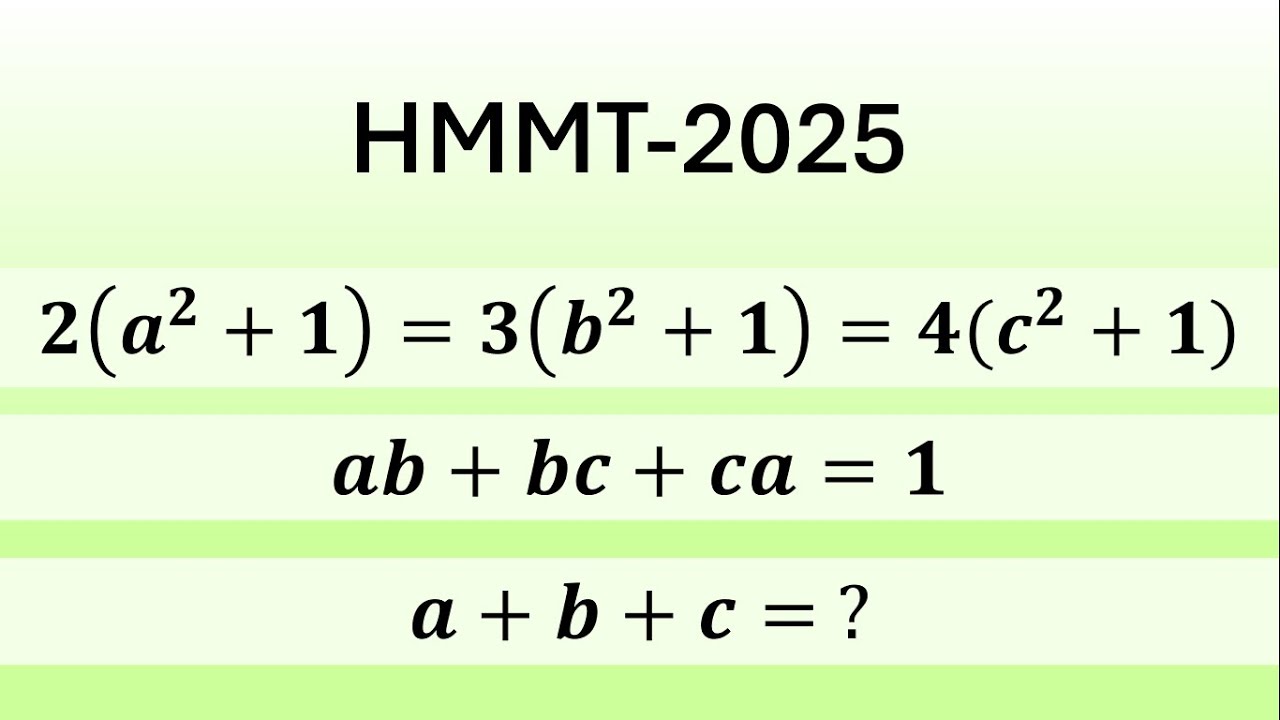 An Outstanding Algebra Problem | HMMT 2025 | 99% Failed to Solve
