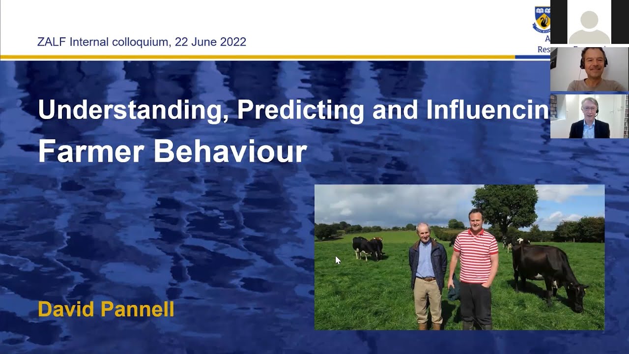Lecture: Understanding, influencing and predicting farmers’ adoption of new agricultural practices