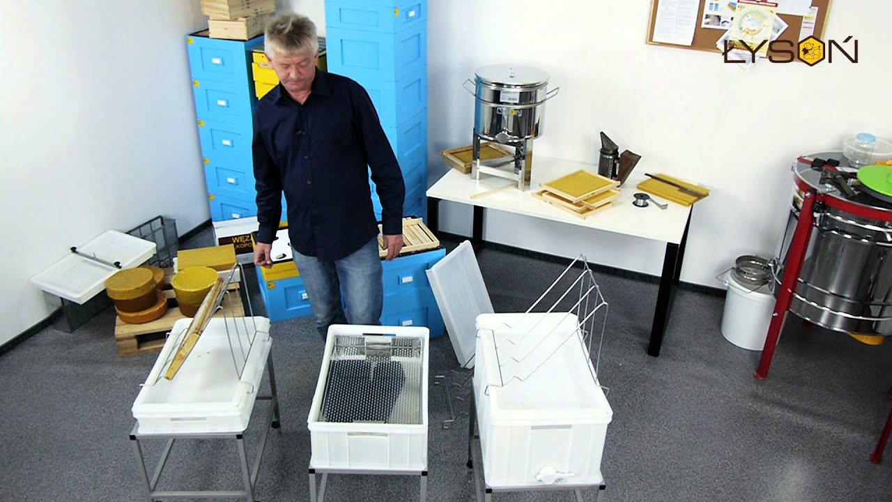 Stoły do odsklepiania ramek pszczelich z wanienką plastikową - LYSON TV