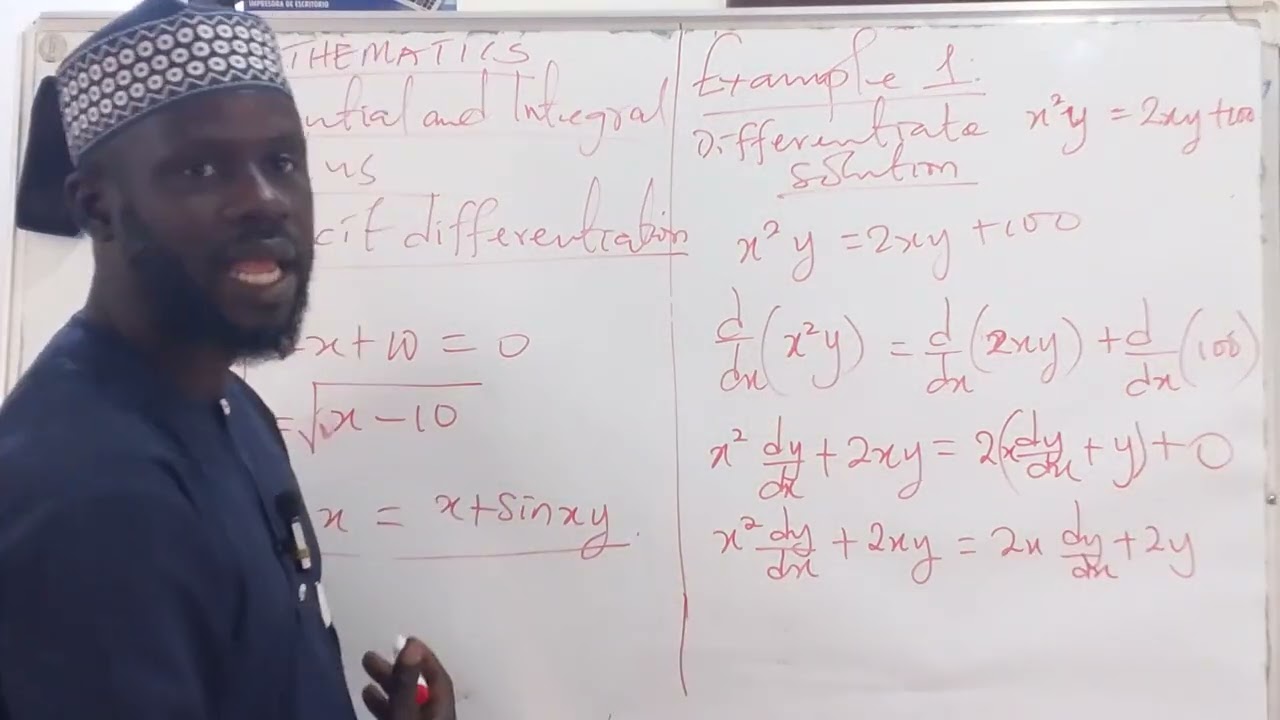 LECTURE 11| DIFFERENTIAL AND INTEGRAL CALCULUS : IMPLICIT AND PARAMETRIC DIFFERENTIATION 