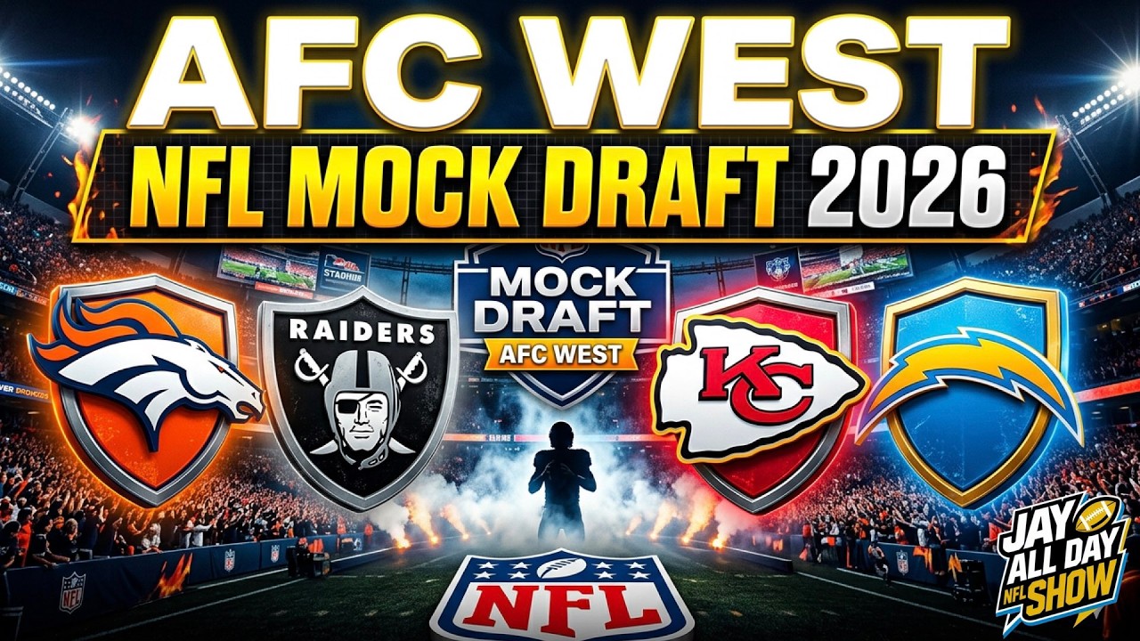 Пробный драфт НФЛ 2026 | После объявления о свободных агентах | Только AFC West | Chiefs Raiders ...