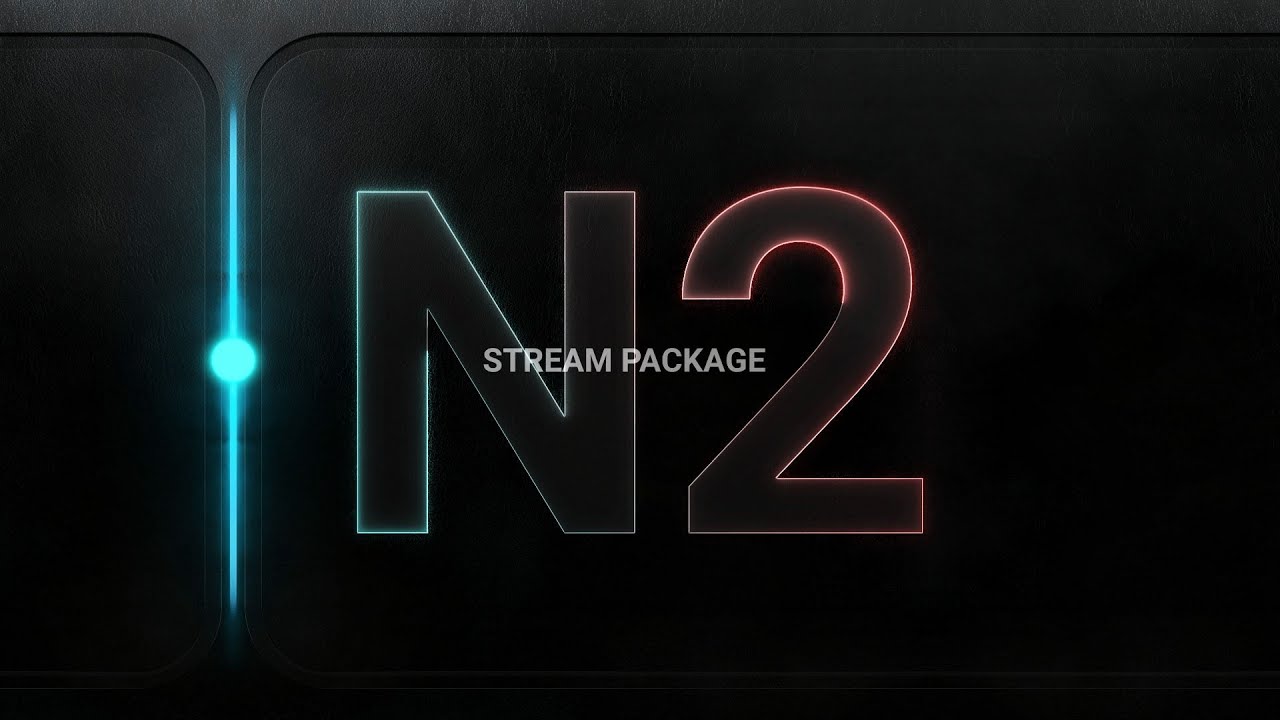 Neon Twitch Overlay │ N2 Stream Package | Blue and Red │ OBS, Streamlabs, StreamElements