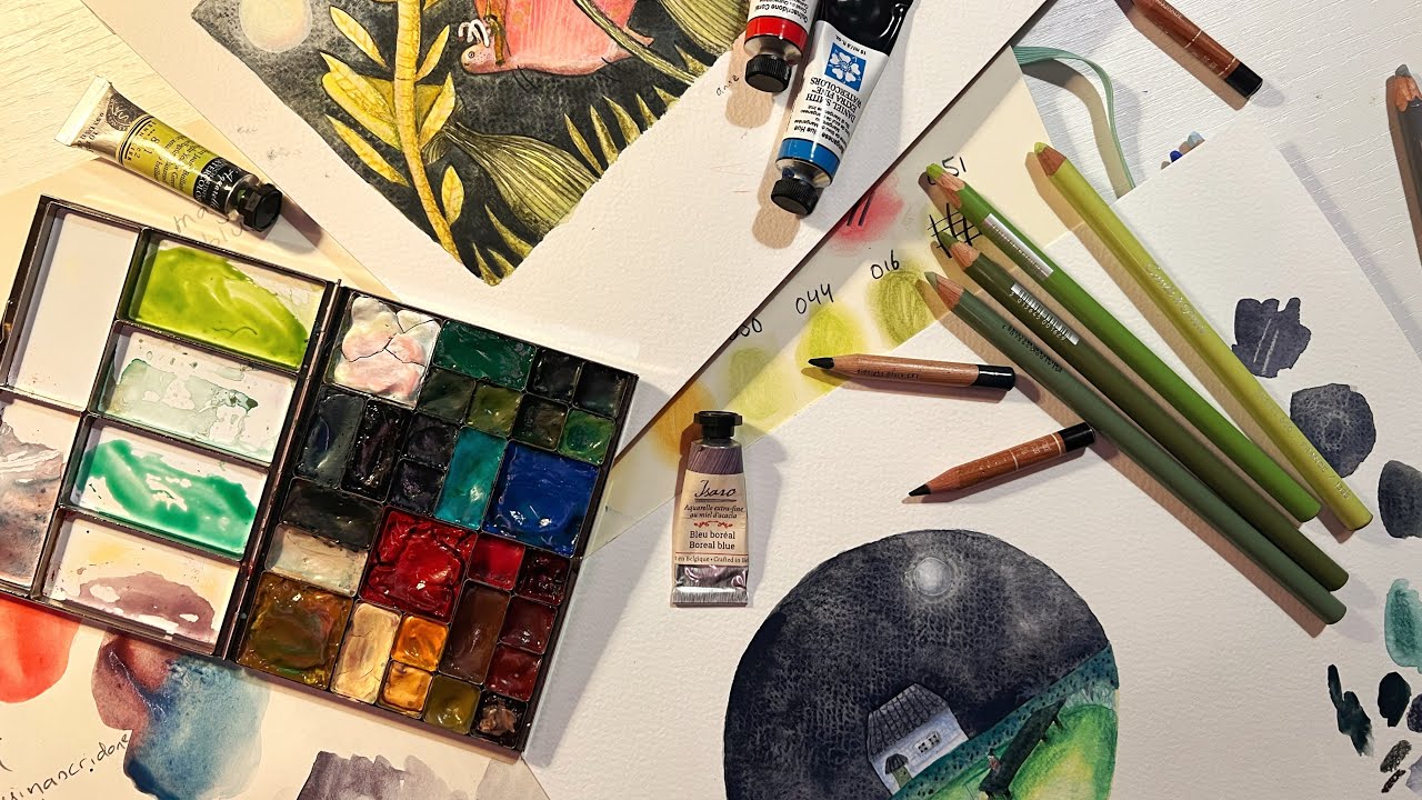 💠 Artful Gems ~ December '23 favorites ~ Watercolors, Pastels, Pencils, and What I made