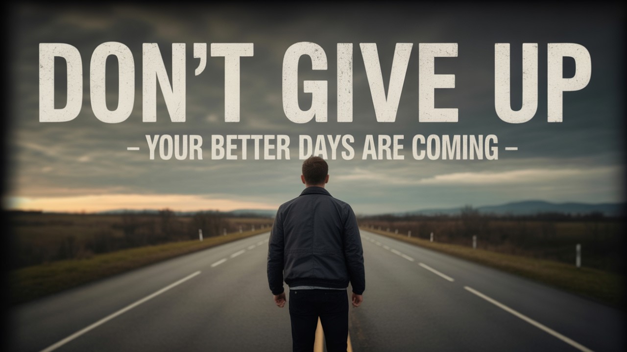 DON&rsquo;T GIVE UP &ndash; YOUR BETTER DAYS ARE COMING