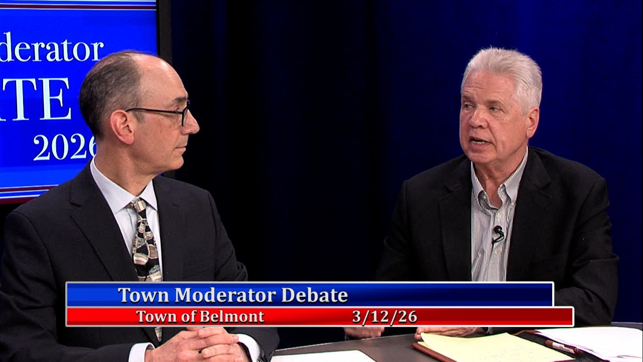 Belmont Town Moderator Debate, 03/12/26. Election is April 7th.