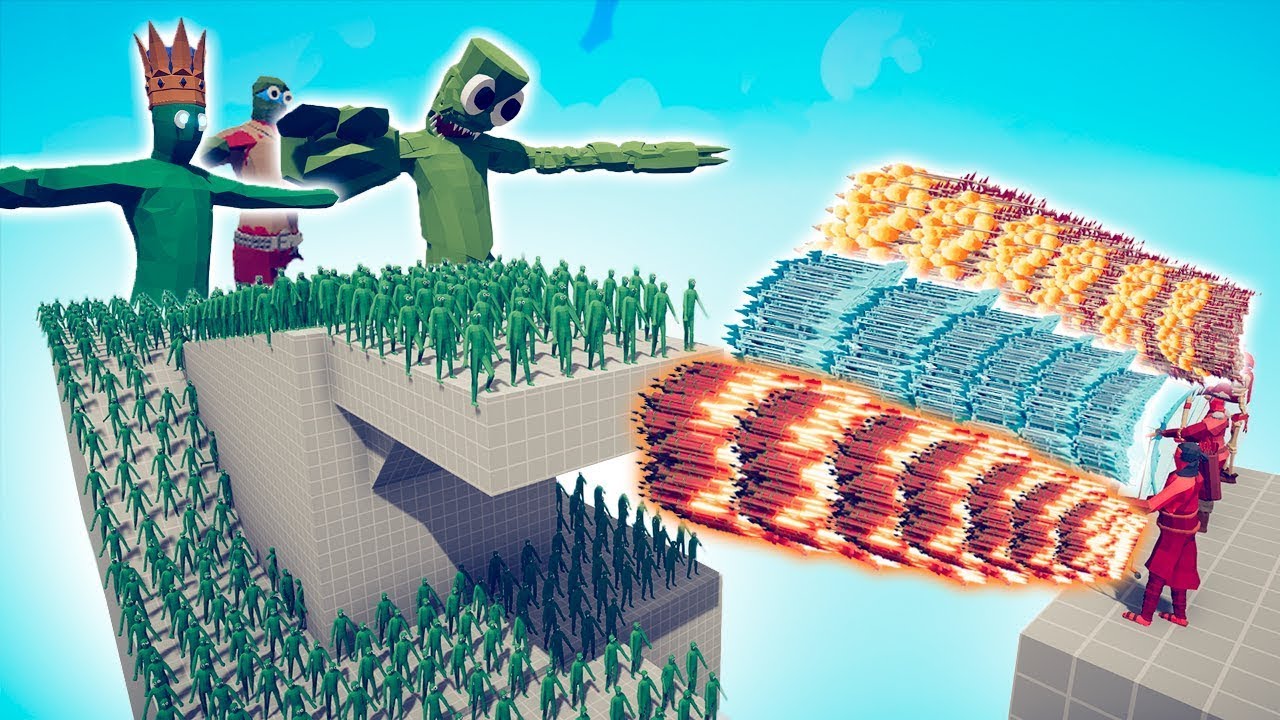100x ZOMBIE + GIANT vs 3x EVERY GOD - TABS | Totally Accurate Battle Simulator 2024