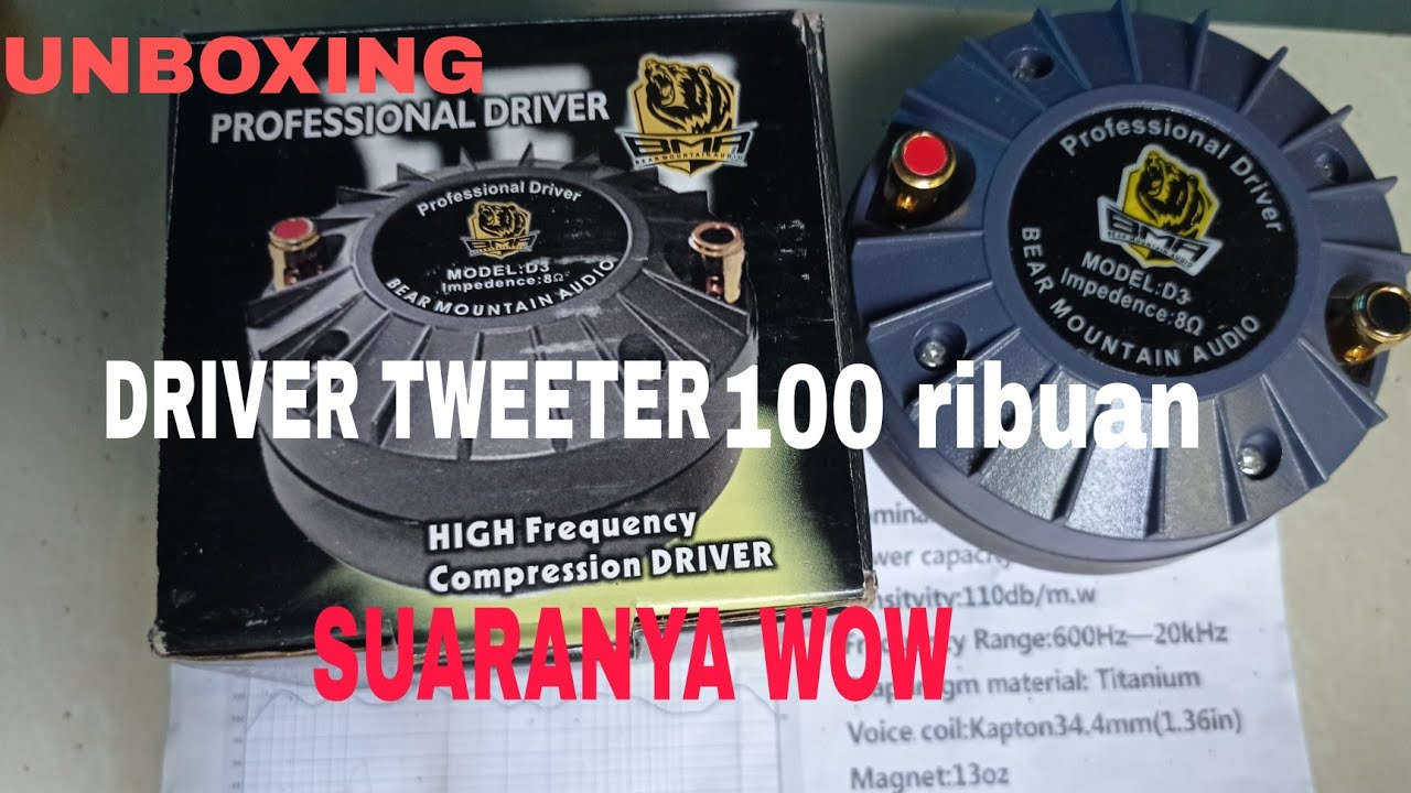 UNBOXING DRIVER TWEETER BMA D3 | driver tweeter murah kualitas bagus untuk sound system miniatur