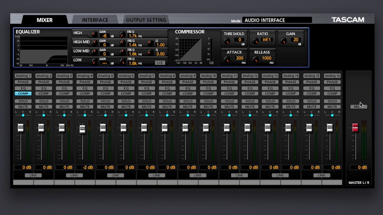 Tascam US-16x08 (Audio Interface ) + Software