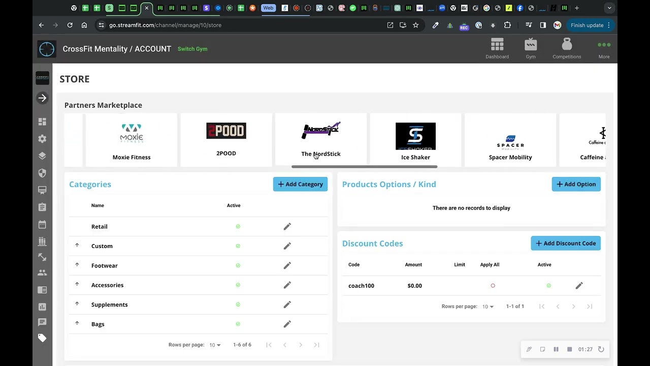 StreamFit Partner Marketplace