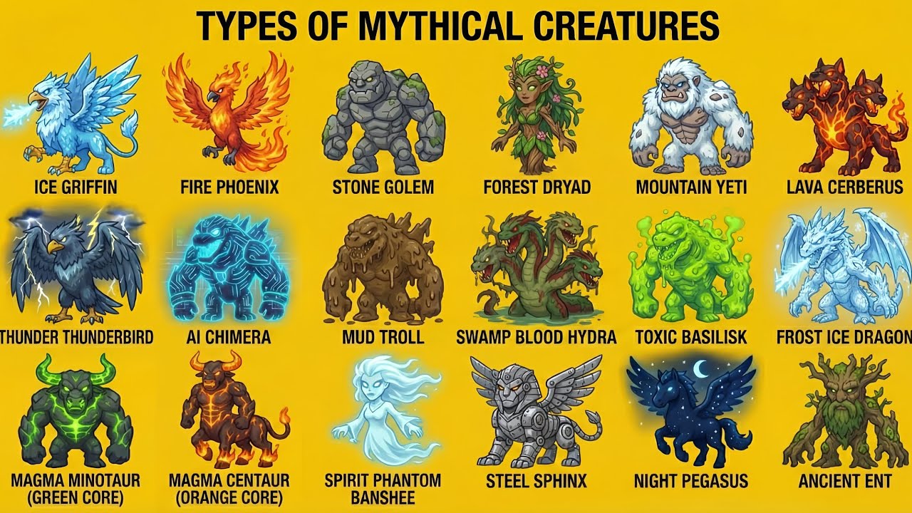 Types of Mythical Creatures Explained Mythical Creatures That Look Real | Ultra Realistic 8K Fantasy
