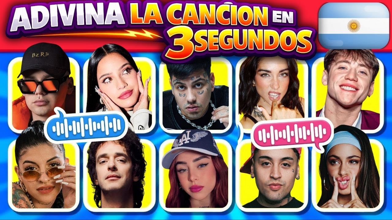 Adivina la Canción de ARGENTINA en 3 SEGUNDOS 🎶⏱️ ¿Cuántas Puedes Adivinar? 😱🔥