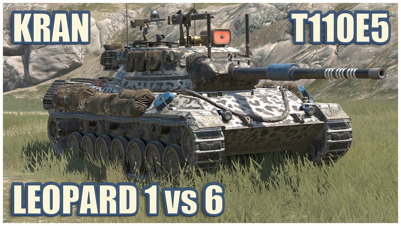 Leopard 1 vs 6, T110E5 & Kranvagn &bull; WoT Blitz Gameplay