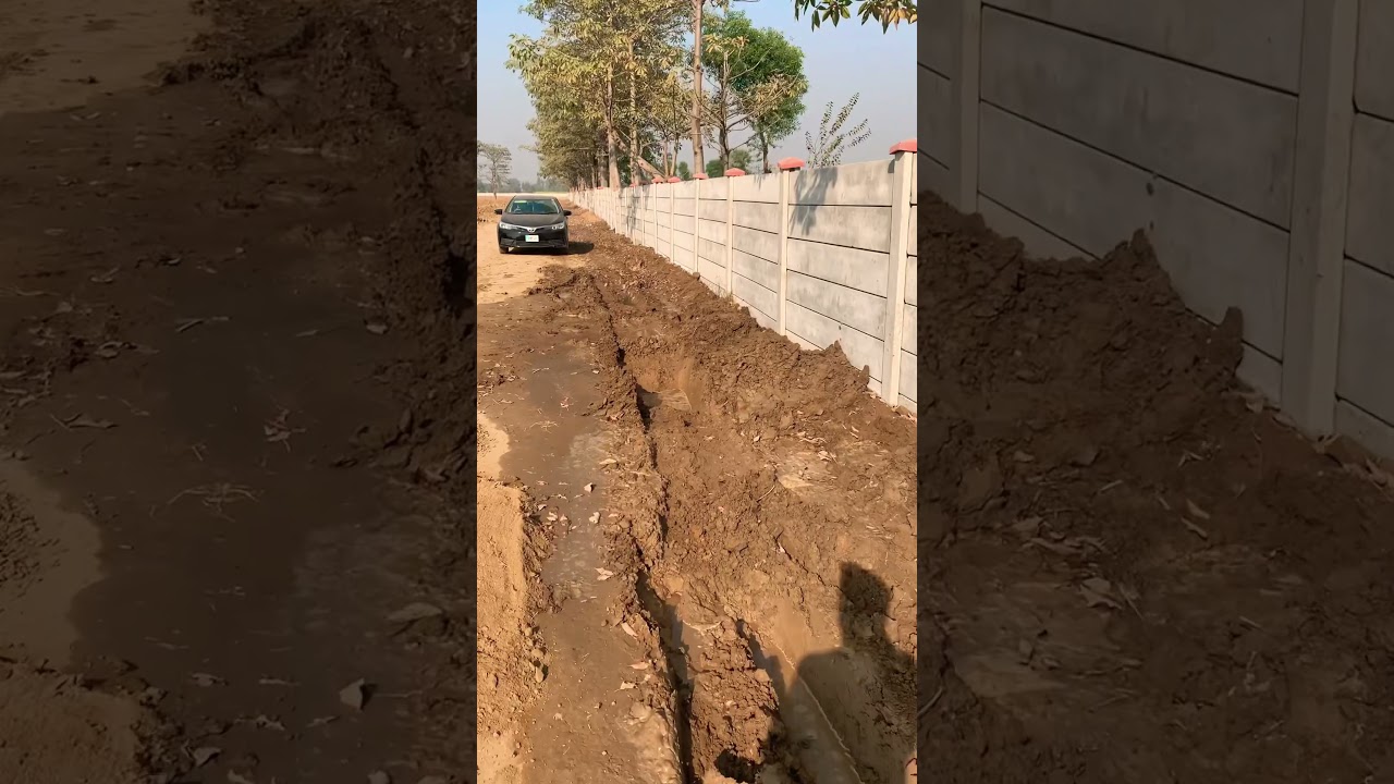 Road Base damaged by waterchannel 