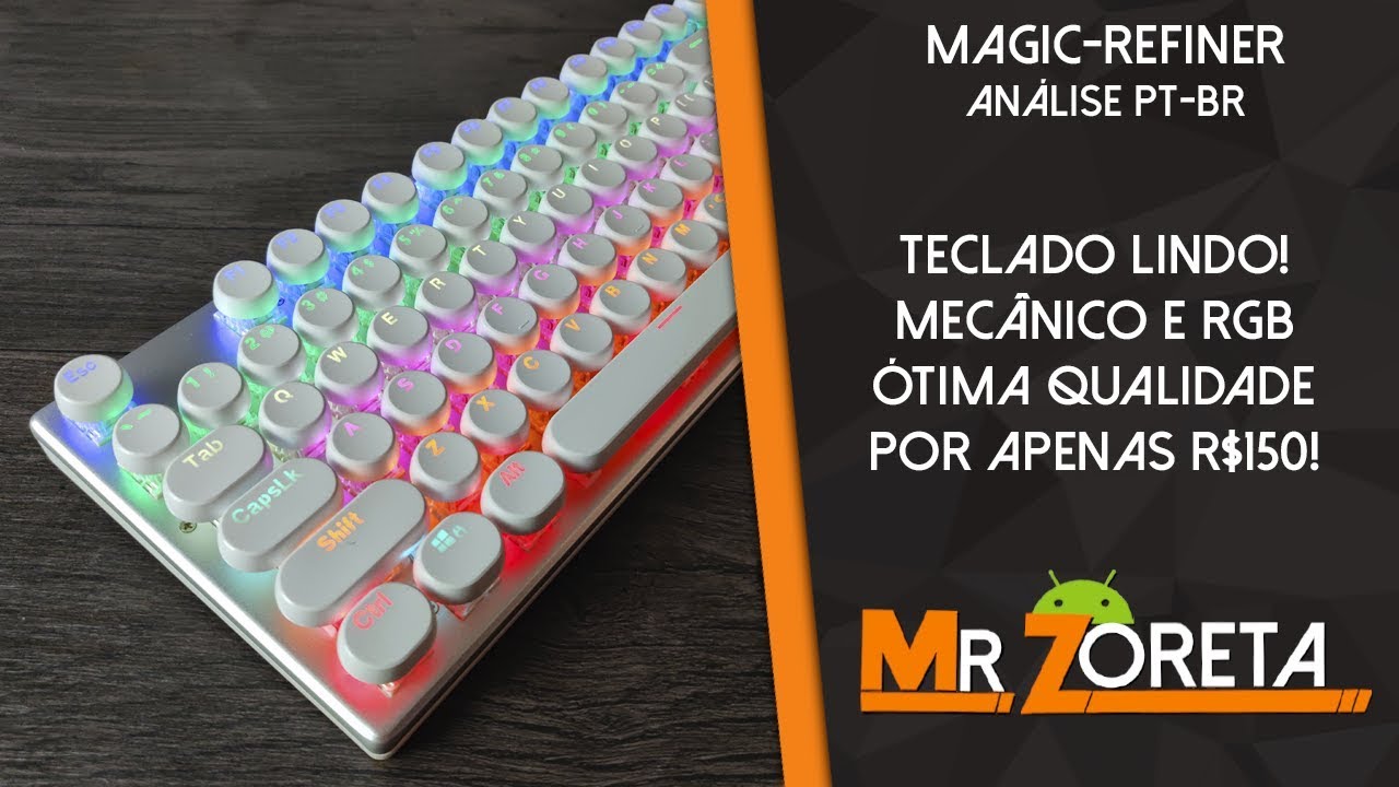 O MELHOR E MAIS BONITO TECLADO MECÂNICO GAMER RGB por R$150! - Análise PT-BR
