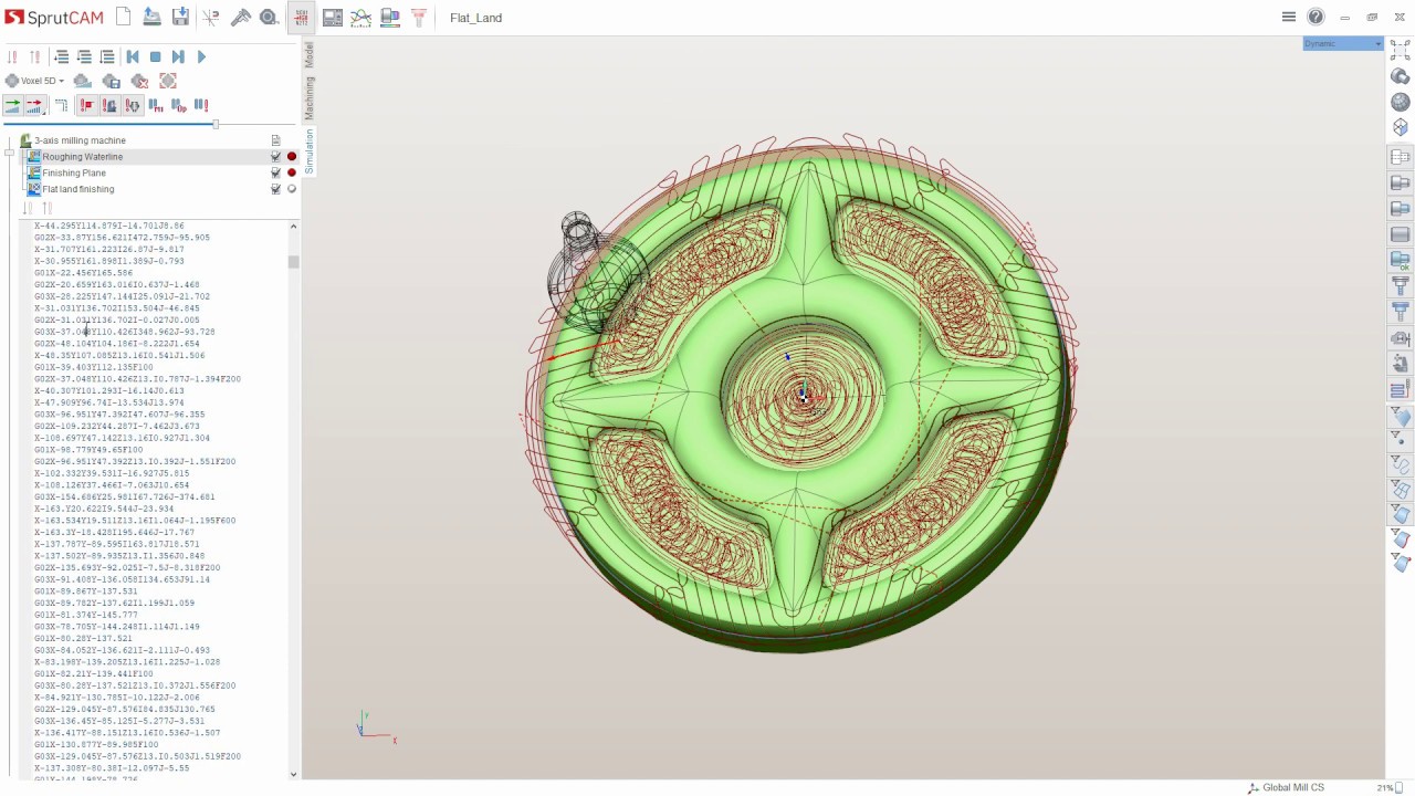 SprutCAM12 - G-code Based simulation