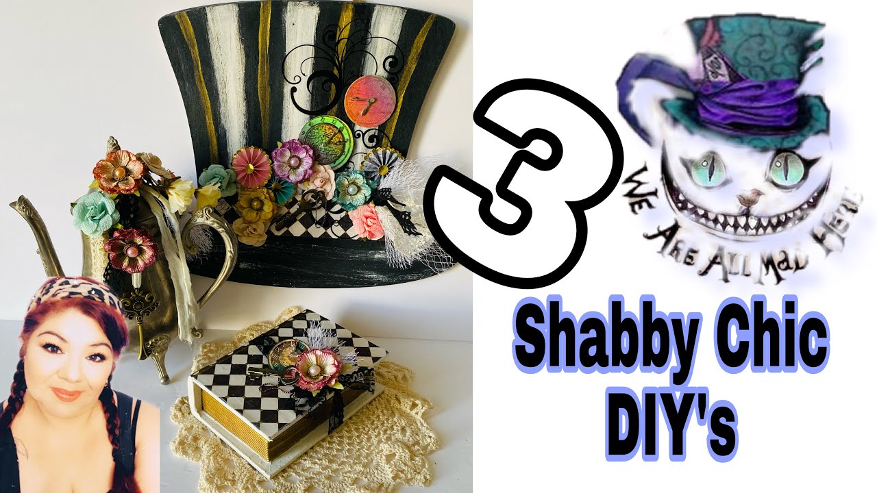 Shabby Chic diy / Mad Hatter decor / whimsy diy / Tim Burton inspired diy /  Leenys Shabby Tuesday