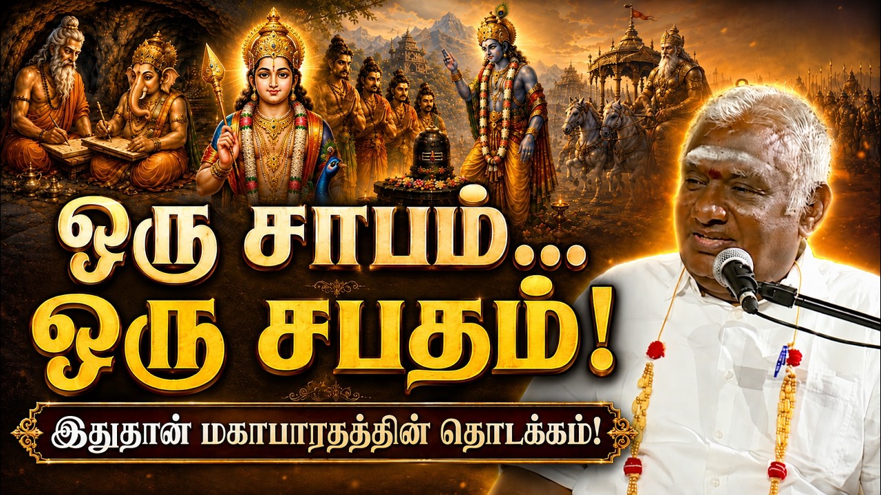 ஒரு சாபம்&hellip; ஒரு சபதம்&hellip; இதுவரை கேட்டிராத தகவல்களுடன் - Best Tamil Speech | Mahabharatham Bhagavad gita