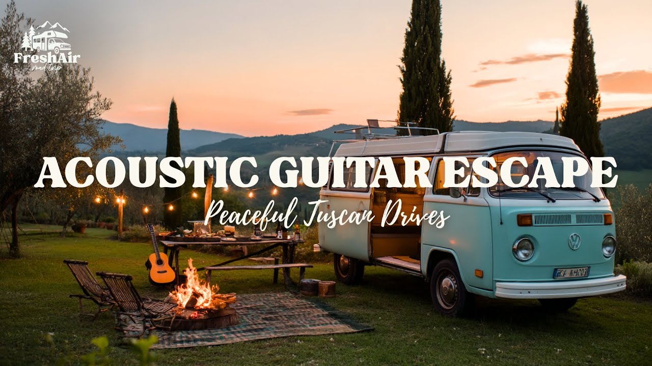 Tuscany Road Trip Vibes: Soothing Folk Guitar & Breathtaking Views