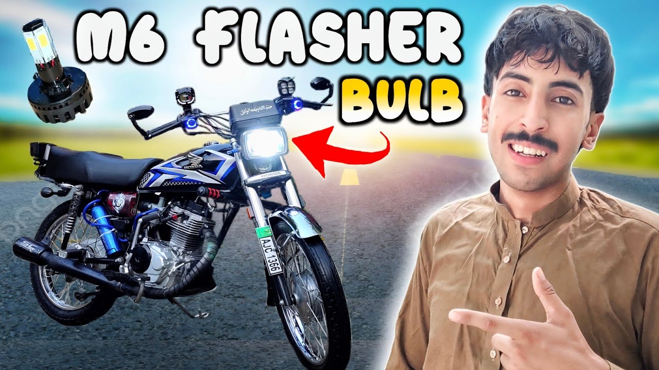 M6 Flasher Headlight Bulb For Honda 125 2025🔥Chrome Kaan Indicators Installed ON Beast 😍