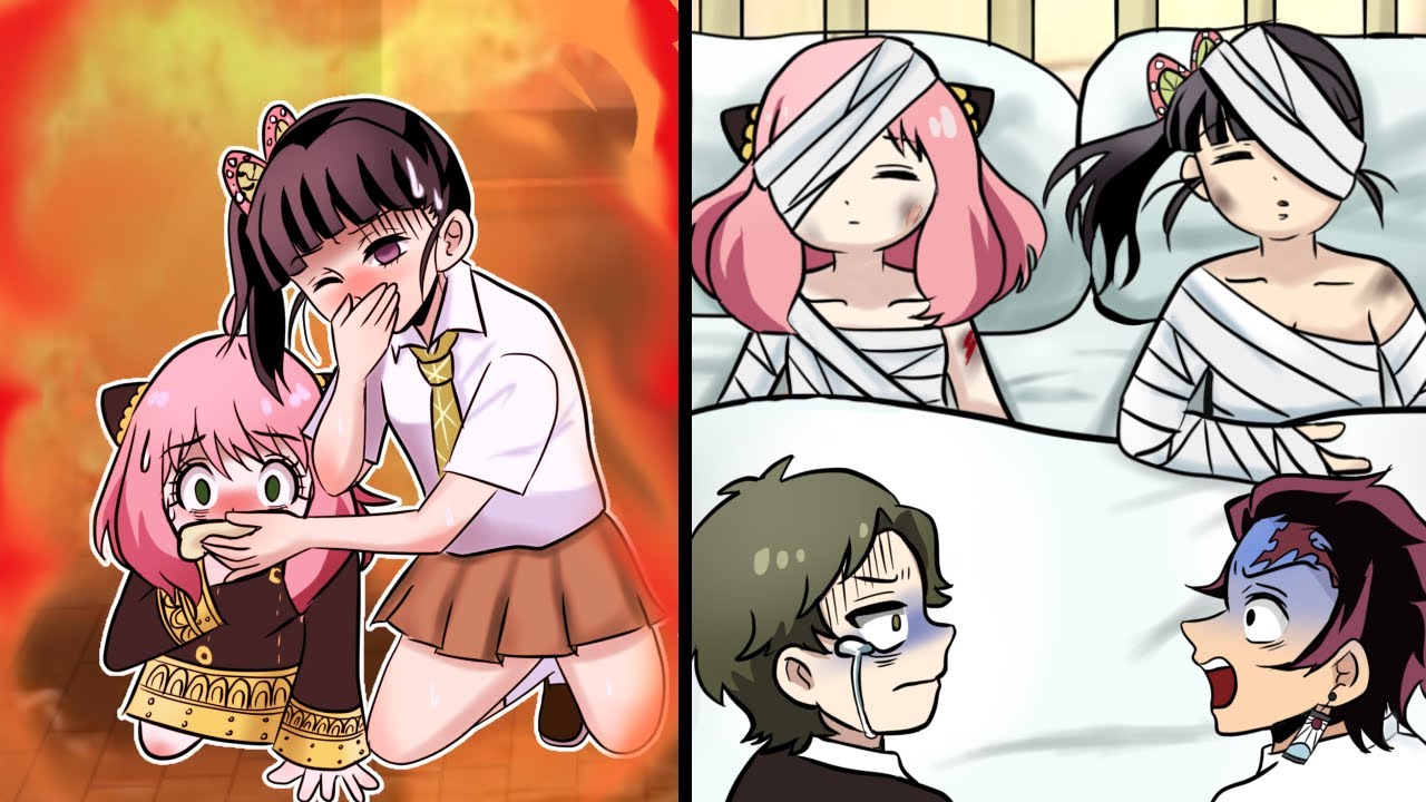 【キメツ小学校✖︎SPY×FAMILY】カナヲとアーニャが火事に巻き込まれて火傷を負ってしまう事件発生！？ 【炭治郎/カナヲ/炭カナ/きめつのやいば/アニメ2期/遊郭編/声真似】