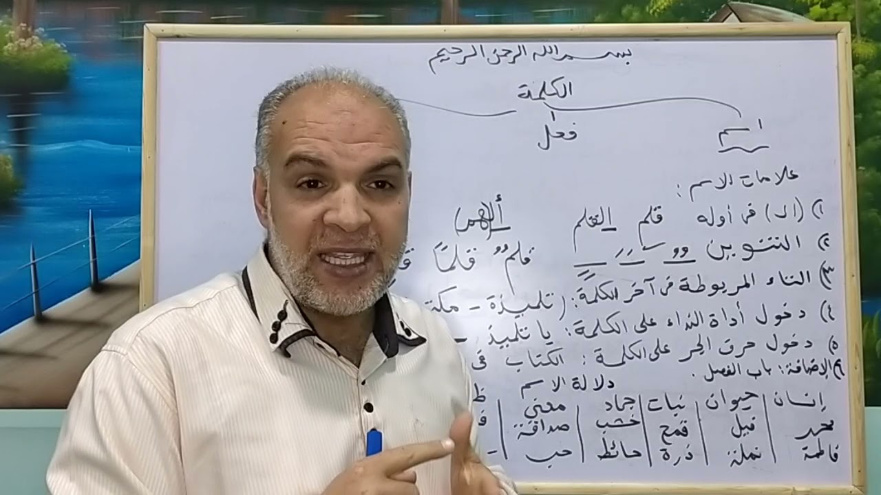 أقسام الكلمة أول درس نحو