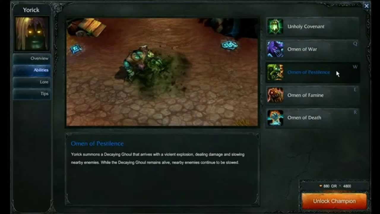 Yorick abilities - League of Legends GURU