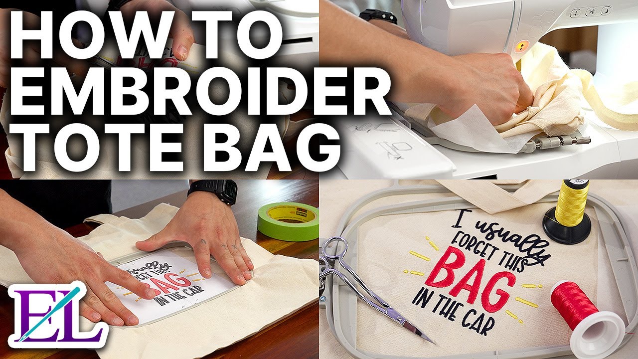 How to Machine Embroider a Tote Bag! | Embroidery for Beginners