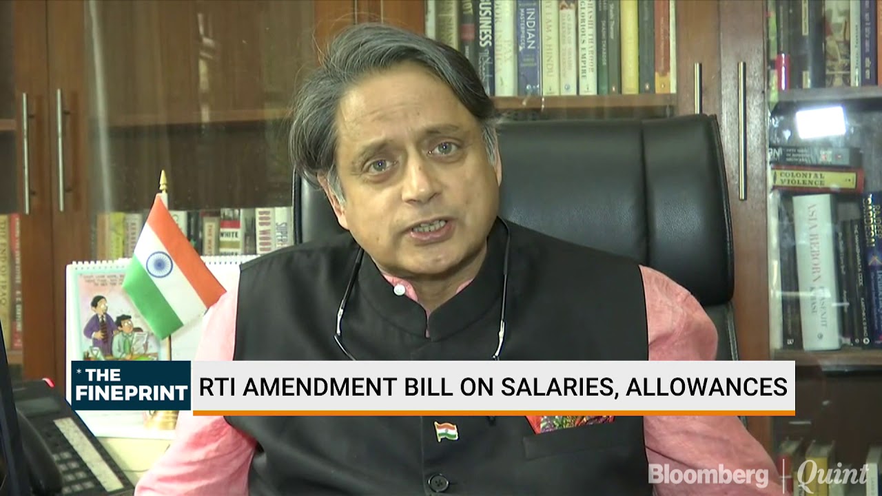 RTI Amendment Bill An Assault On Federalism, Says Shashi Tharoor