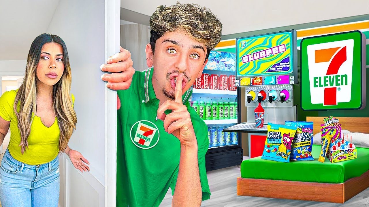 I Built a SECRET 7-Eleven in my House!