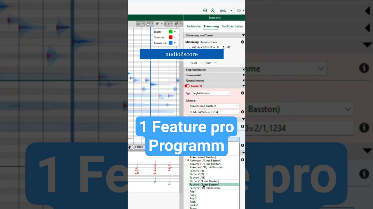 Ein Feature pro Programm in unter einer Minute #musicnotation
